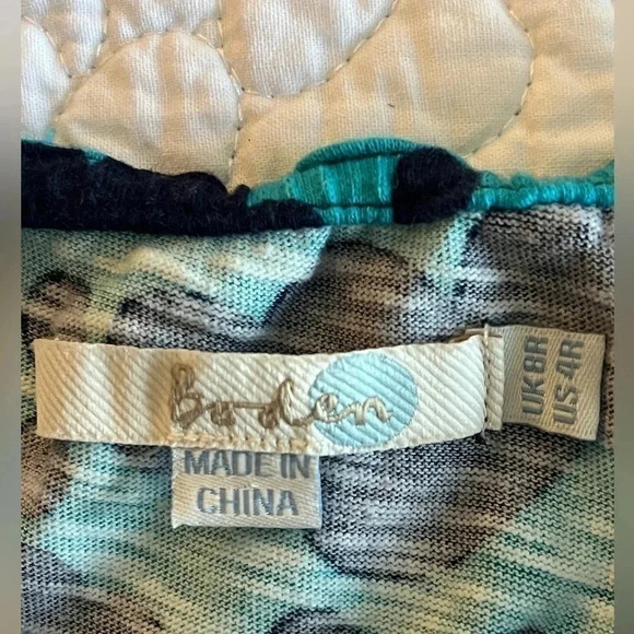 Boden Amber Blue Day Dress Size 4R Tropical Floral - Picture 11 of 11